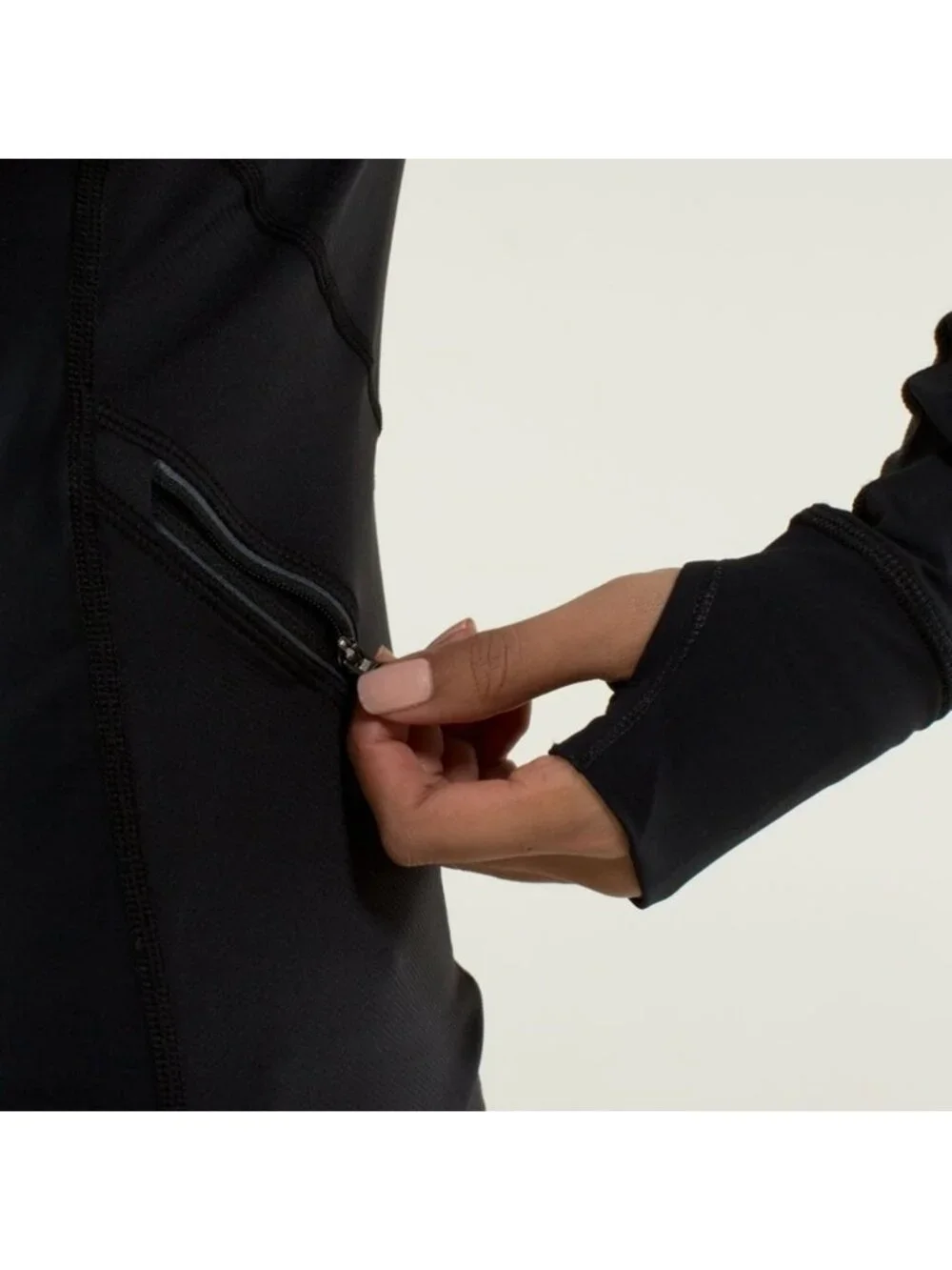 Lululemon Run: Wild 1/2 Zip Black With Floral Mesh Back